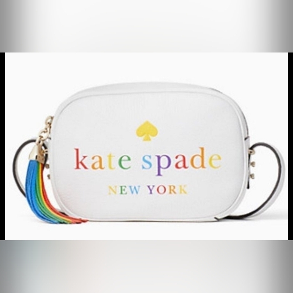 Kate Spade Kourney Rainbow Logo Camera Bag.